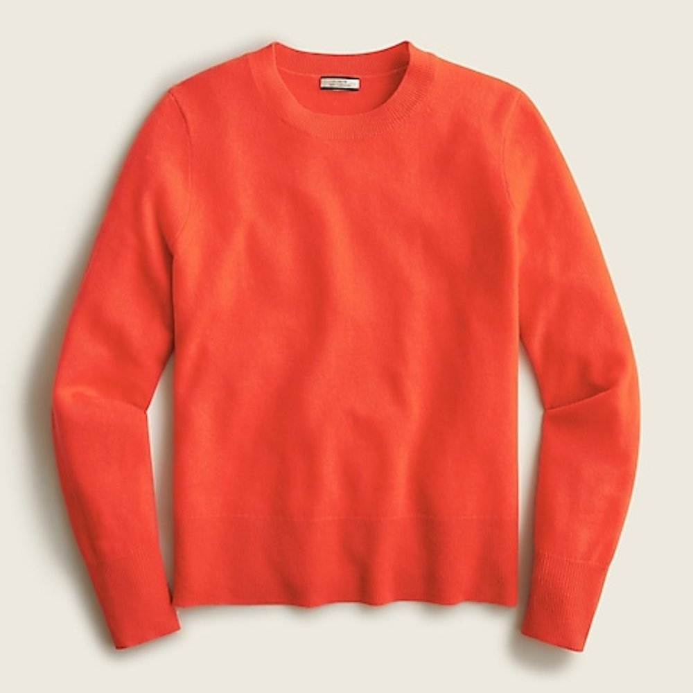J.Crew Red Cashmere Crewneck, Classic Fit Size Small